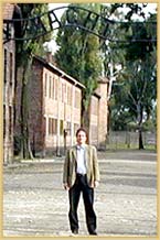 Ed at Entrance to Auschwitz Concentration Camp